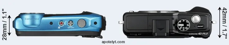 Compare XP140 versus E-PL2 top