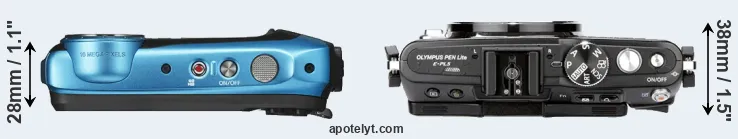 Compare XP140 versus E-PL5 top