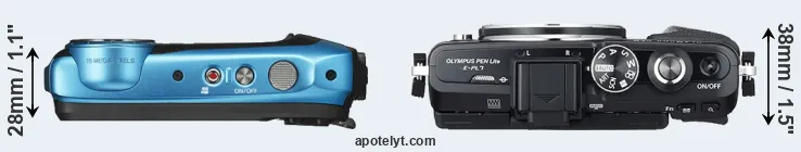 Compare XP140 versus E-PL7 top
