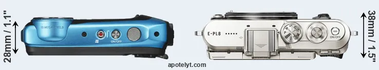 Compare XP140 versus E-PL8 top