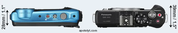 Compare XP140 versus GX1 top
