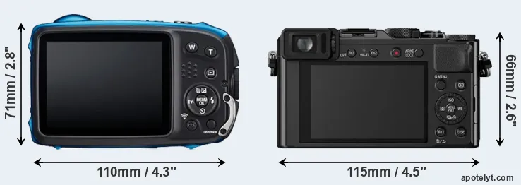 Comparison XP140 or LX100 rear