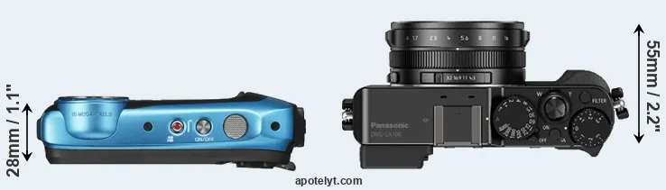 Compare XP140 versus LX100 top