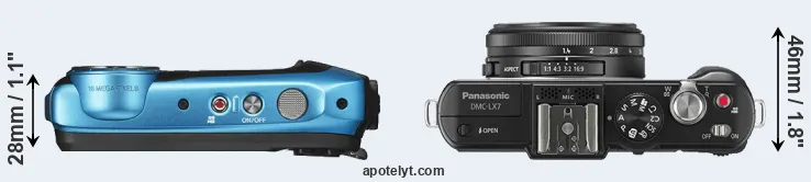 Compare XP140 versus LX7 top