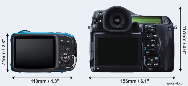 Comparison XP140 or 645Z rear