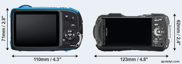 Comparison XP140 or WG-60 rear