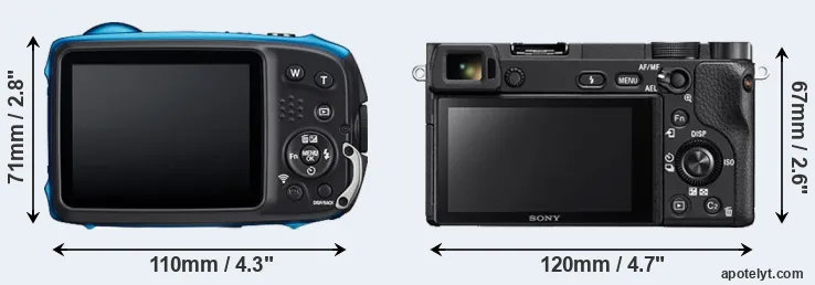 Comparison XP140 or A6300 rear