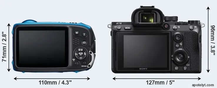 Comparison XP140 or A7 III rear