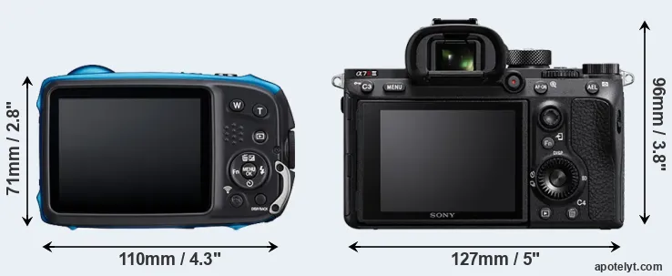 Comparison XP140 or A7R III rear