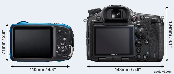 Comparison XP140 or A99 II rear