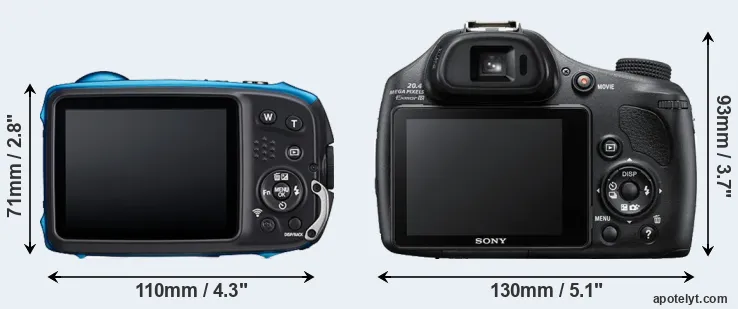Comparison XP140 or HX400V rear