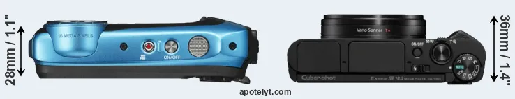 Compare XP140 versus HX95 top