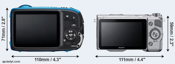 Comparison XP140 or NEX-5T rear