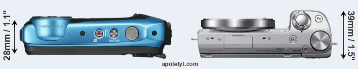 Compare XP140 versus NEX-5T top