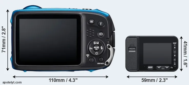 Comparison XP140 or RX0 II rear
