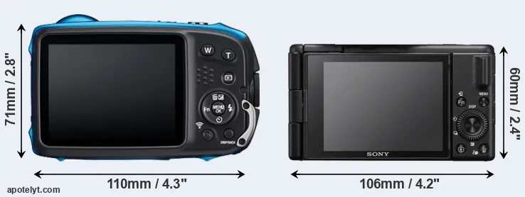 Comparison XP140 or ZV-1 II rear