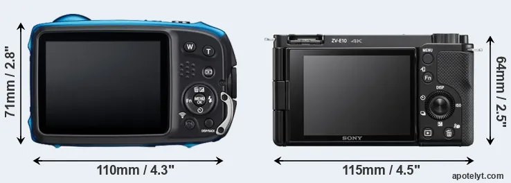 Comparison XP140 or ZV-E10 rear
