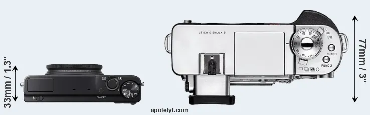 Compare XQ1 versus Digilux 3 top