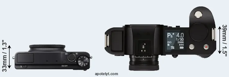 Compare XQ1 versus Leica SL top