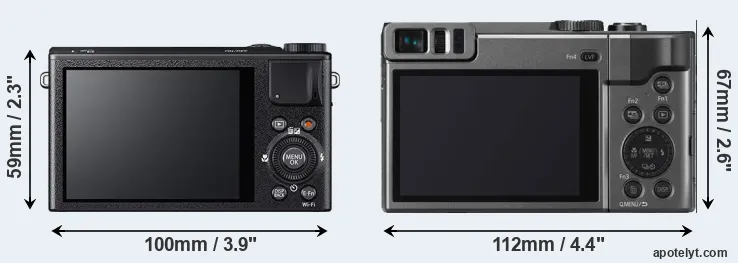 Comparison XQ1 or TZ90 rear