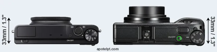 Compare XQ1 versus GR III top