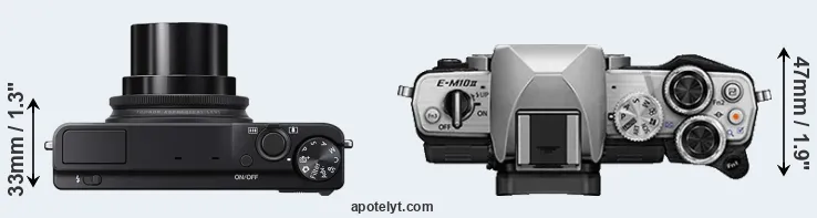 Compare XQ2 versus E-M10 II top