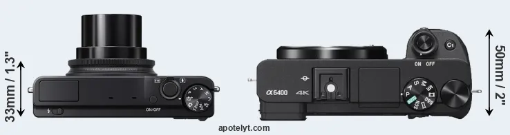 Compare XQ2 versus A6400 top