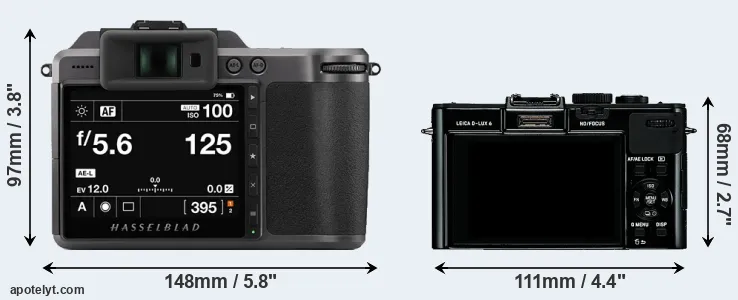 Comparison X1D II or D-LUX 6 rear