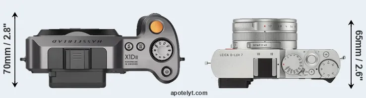 Compare X1D II versus D-LUX 7 top