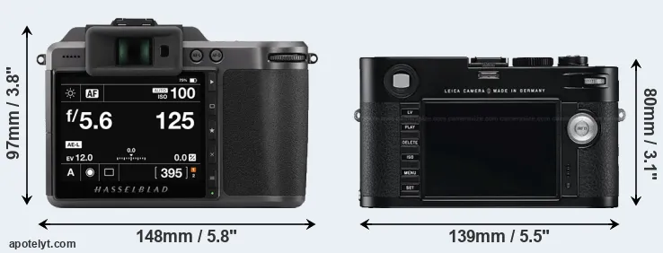 Comparison X1D II or M Typ 240 rear