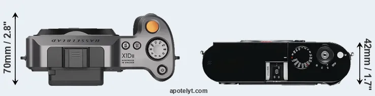 Compare X1D II versus M Typ 240 top