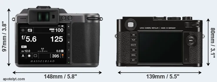 Comparison X1D II or M Typ 262 rear
