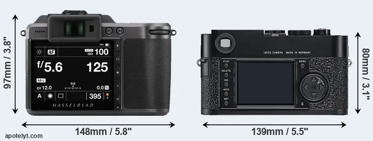 Comparison X1D II or M9 rear