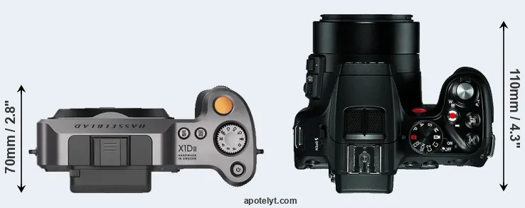 Compare X1D II versus V-LUX 4 top