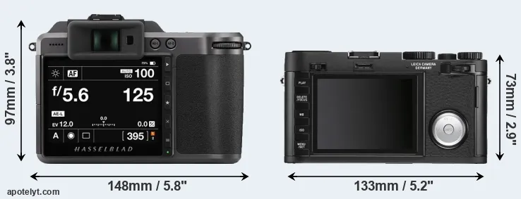 Comparison X1D II or X Vario rear