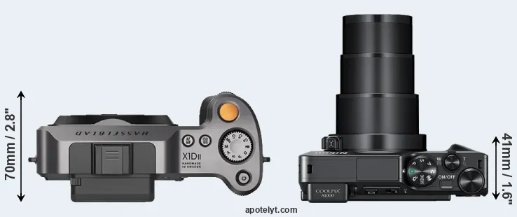 Compare X1D II versus A1000 top