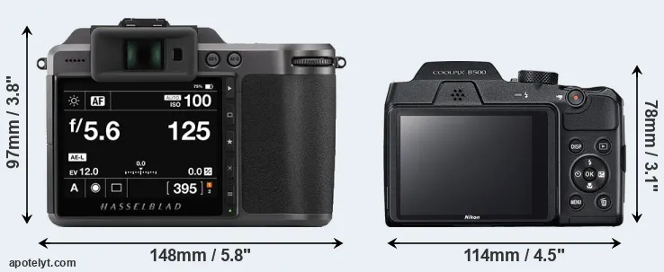 Comparison X1D II or B500 rear