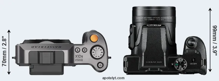 Compare X1D II versus B600 top