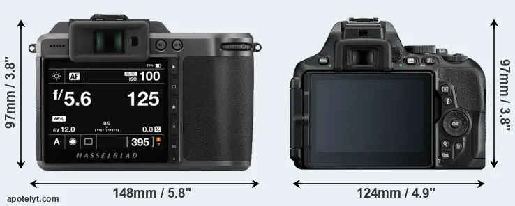 Comparison X1D II or D5600 rear
