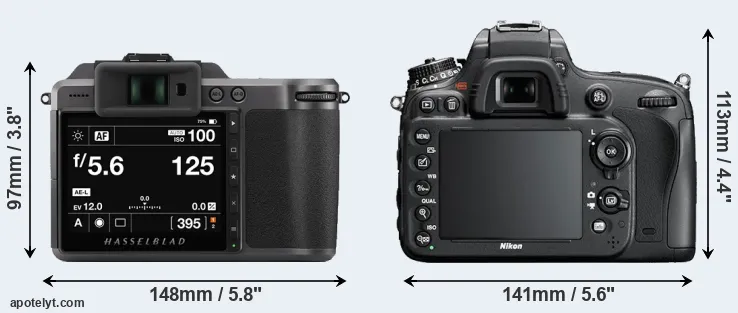 Comparison X1D II or D600 rear