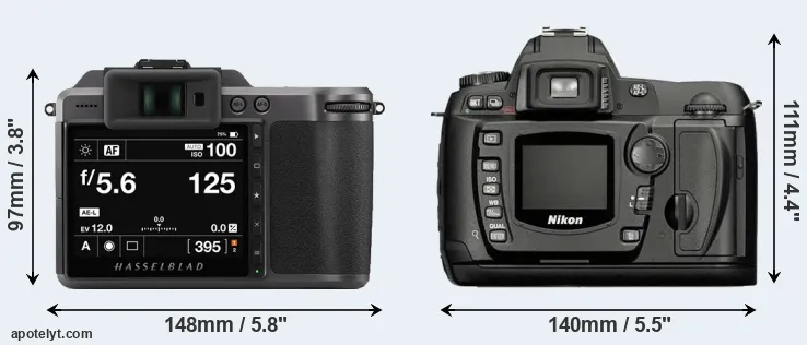 Comparison X1D II or D70 rear