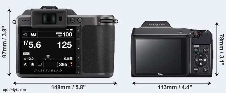 Comparison X1D II or L840 rear