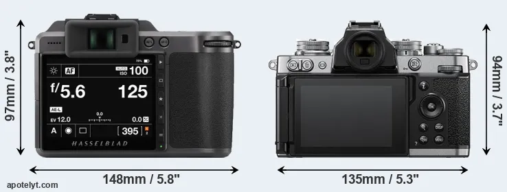 Comparison X1D II or Z fc rear