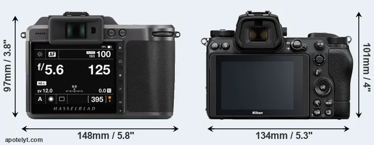 Comparison X1D II or Z6 II rear