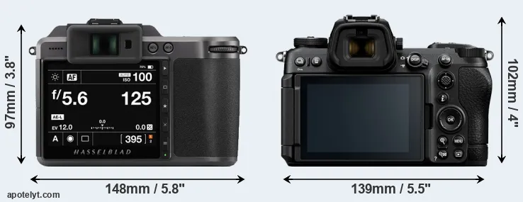 Comparison X1D II or Z6 III rear
