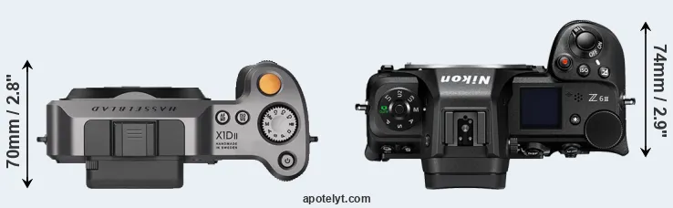 Compare X1D II versus Z6 III top