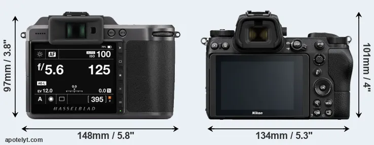 Comparison X1D II or Z6 rear