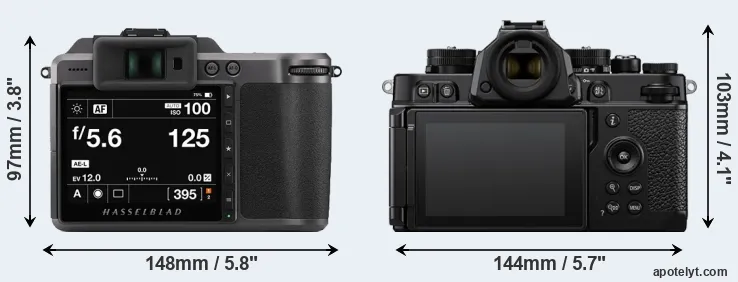 Comparison X1D II or Zf rear