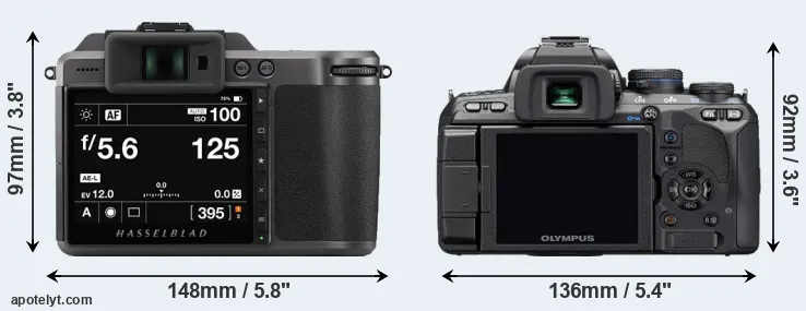 Comparison X1D II or E-510 rear