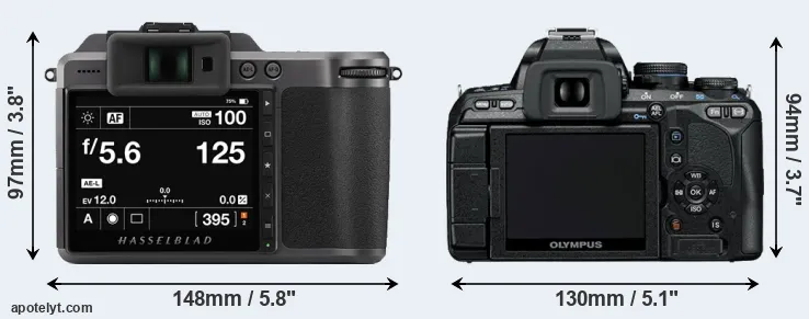 Comparison X1D II or E-600 rear